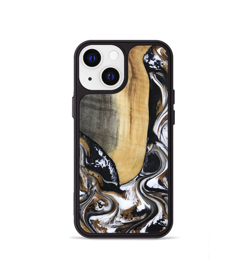 iPhone 13 mini Wood Phone Case - Bristol (Black & White, 817292)
