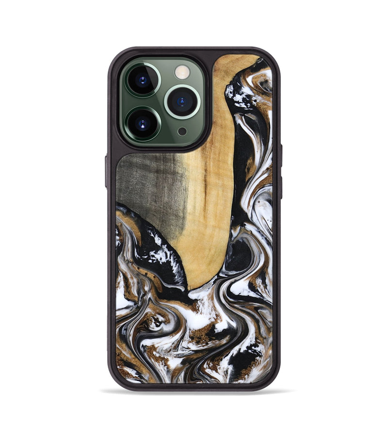 iPhone 13 Pro Wood Phone Case - Bristol (Black & White, 817292)