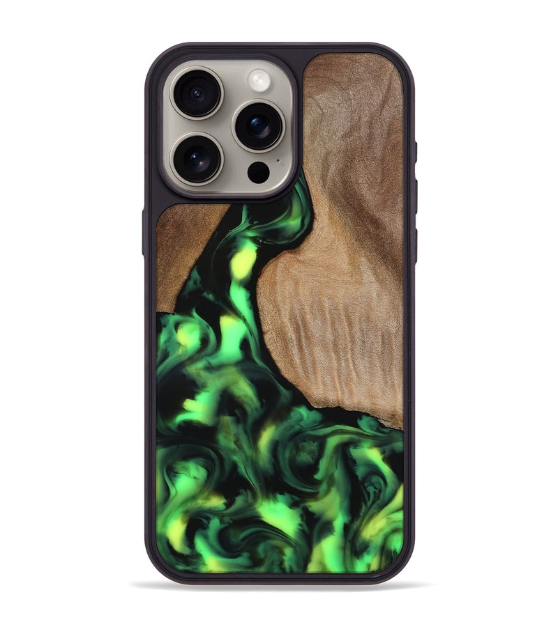 iPhone 15 Pro Max Wood Phone Case - Missy (Neon, 817295)