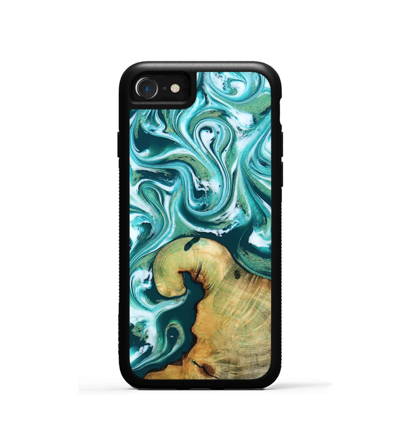 iPhone SE Wood Phone Case - Ettie (Green, 817313)