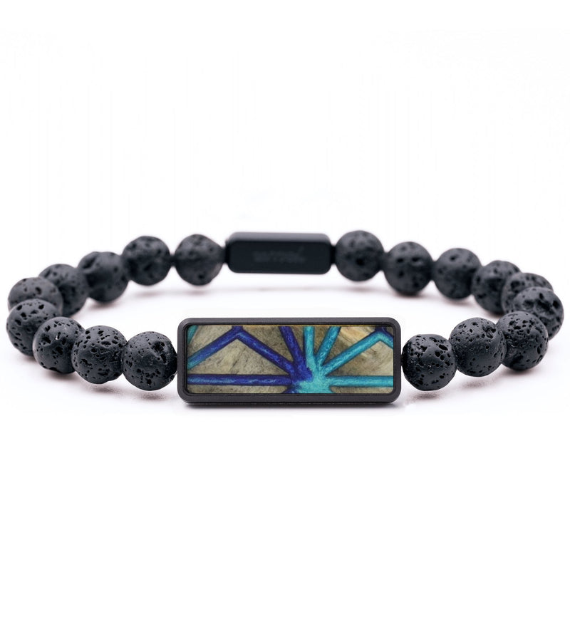 Lava Bead Wood Bracelet - Sylvia (Pattern, 817426)