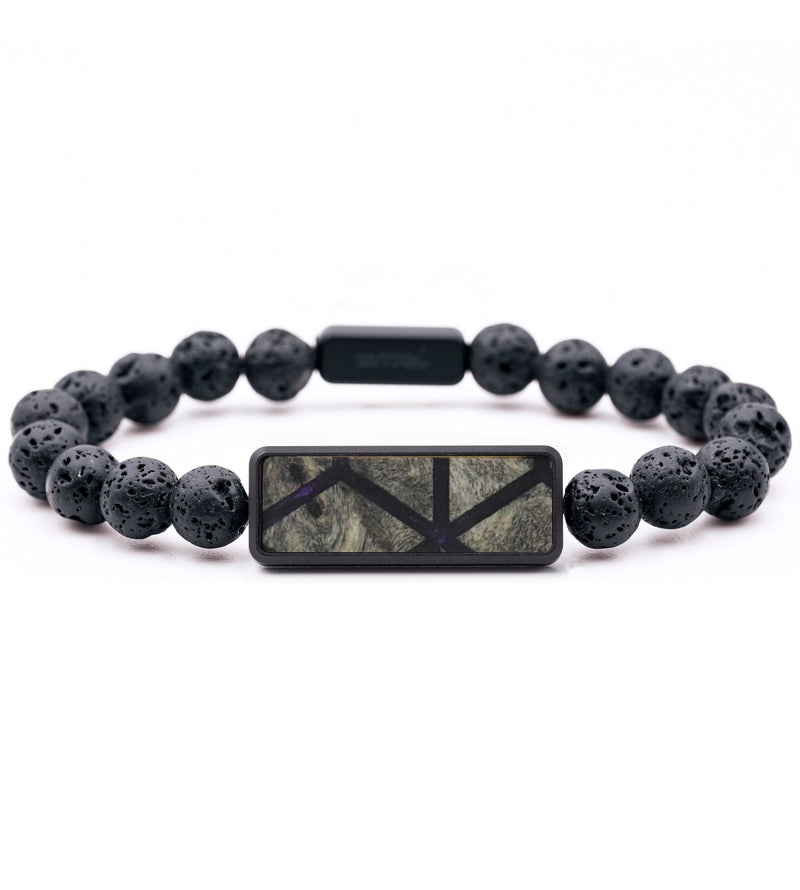 Lava Bead Wood Bracelet - Jane (Pattern, 817441)