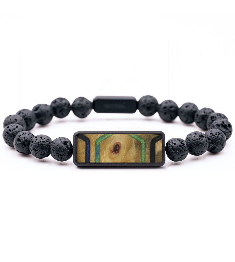 Lava Bead Wood Bracelet - Ronan (Pattern, 817445)