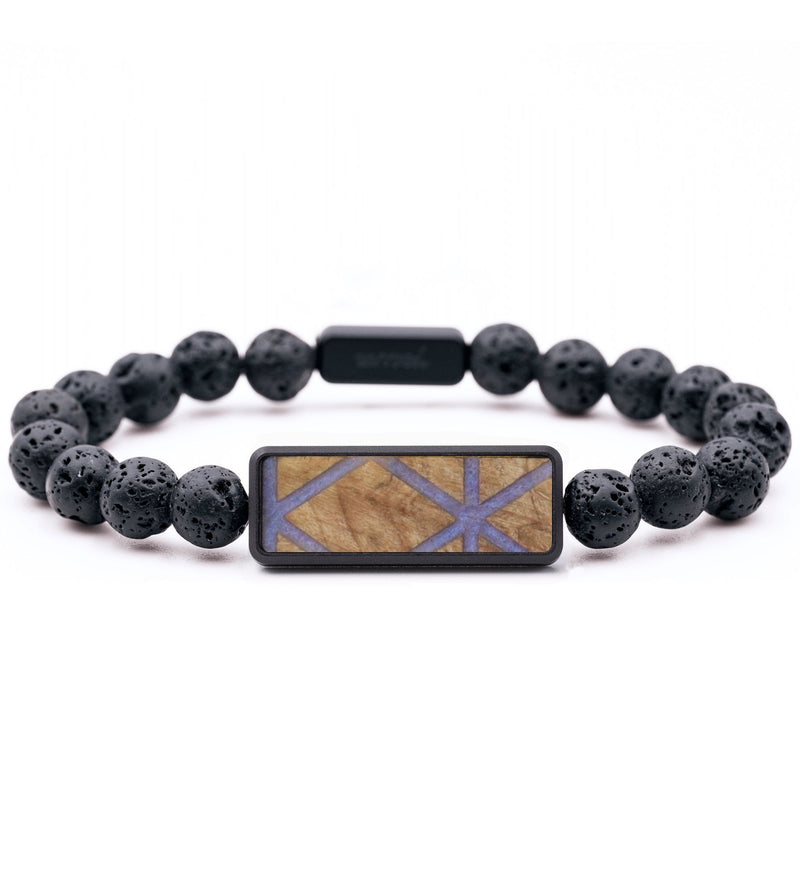 Lava Bead Wood Bracelet - Logan (Pattern, 817449)