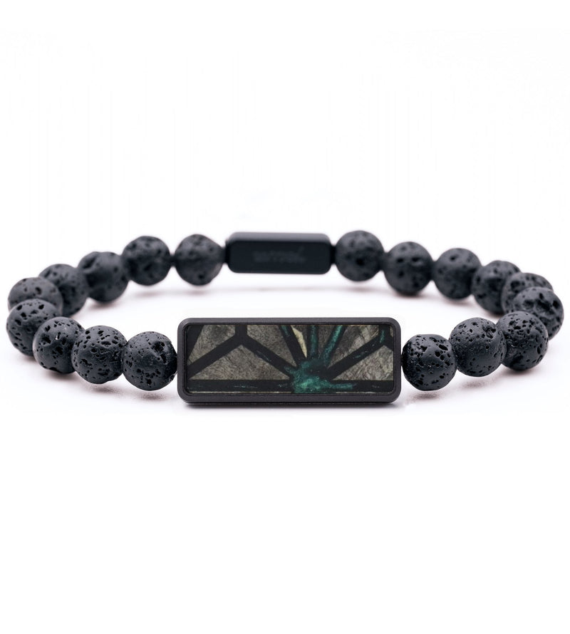 Lava Bead Wood Bracelet - Jade (Pattern, 817451)