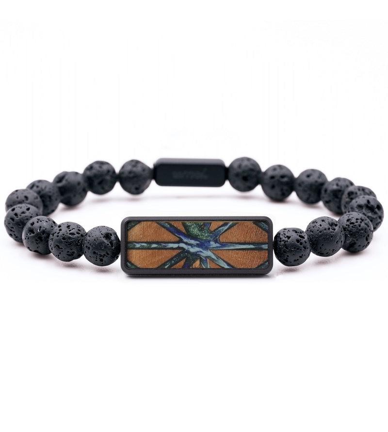 Lava Bead Wood Bracelet - Casey (Pattern, 817455)