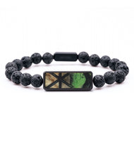 Lava Bead Wood Bracelet - Matt (Pattern, 817463)