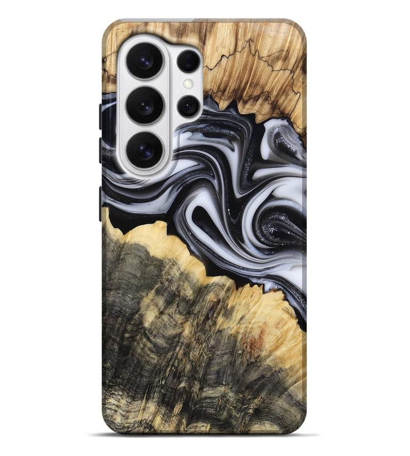 Galaxy S26 Ultra Wood Live Edge Phone Case - Meilani (Black & White, 817467)