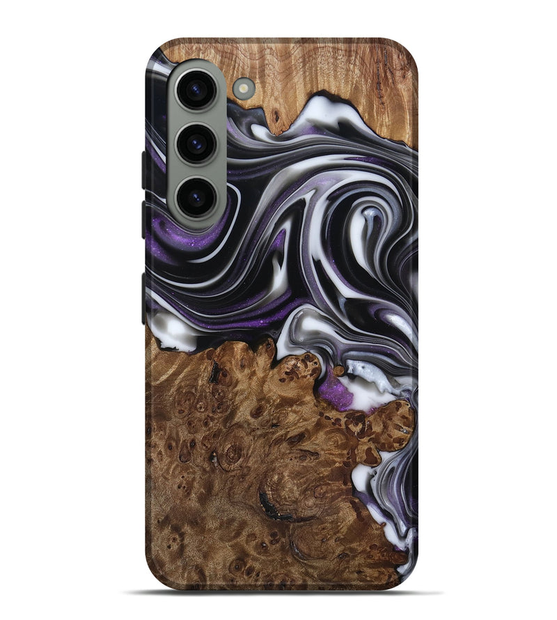 Galaxy S23 Plus Wood Live Edge Phone Case - Fanny (Black & White, 817469)
