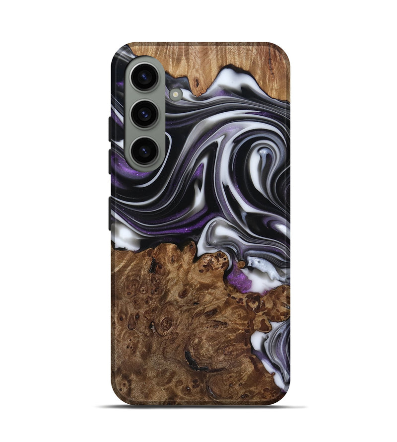 Galaxy S24 Wood Live Edge Phone Case - Fanny (Black & White, 817469)