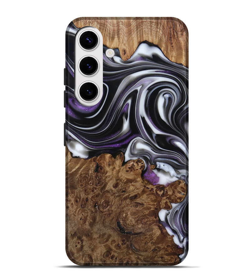 Galaxy S25 Plus Wood Live Edge Phone Case - Fanny (Black & White, 817469)