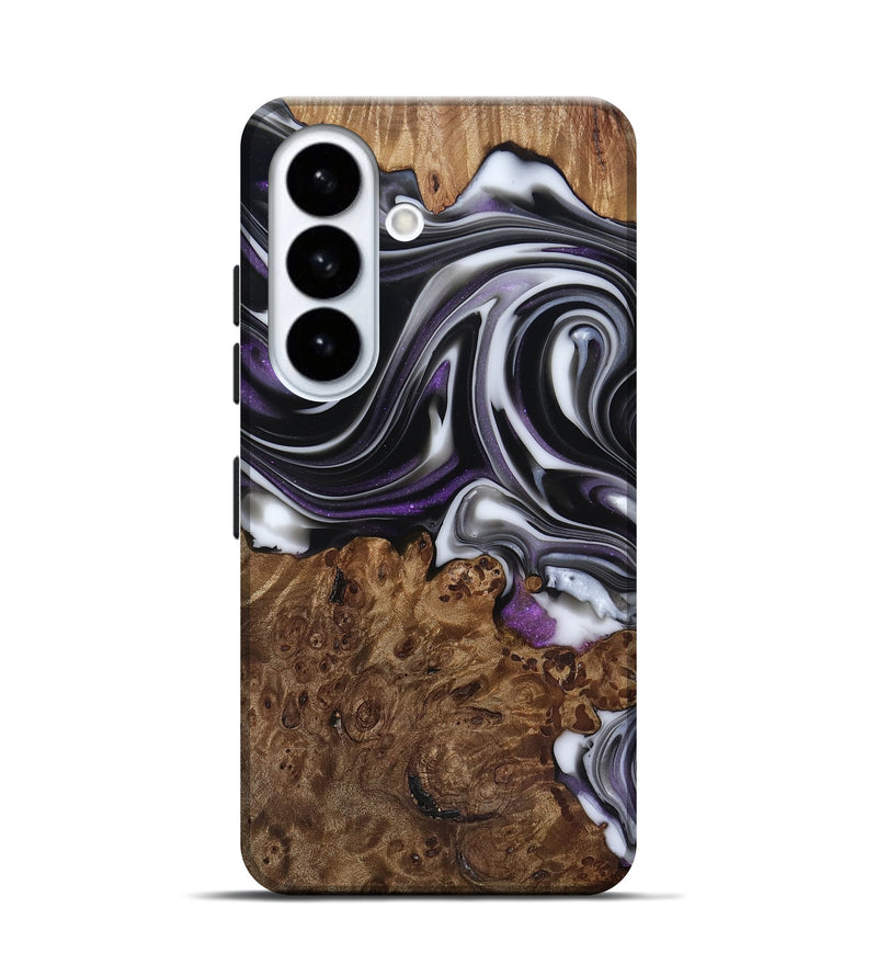 Galaxy S26 Wood Live Edge Phone Case - Fanny (Black & White, 817469)