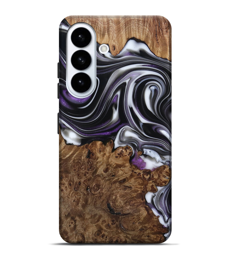 Galaxy S26 Plus Wood Live Edge Phone Case - Fanny (Black & White, 817469)