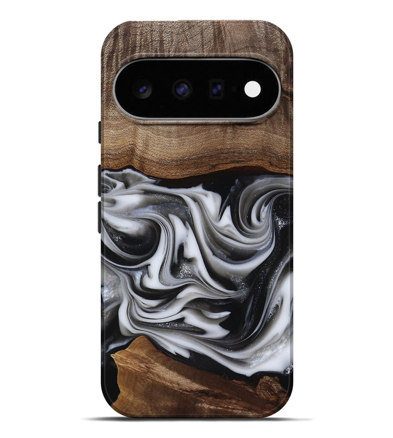 Pixel 11 Pro XL Wood Live Edge Phone Case - Dorsey (Black & White, 817472)