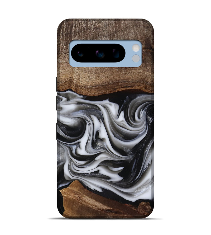 Pixel 8 Pro Wood Live Edge Phone Case - Dorsey (Black & White, 817472)