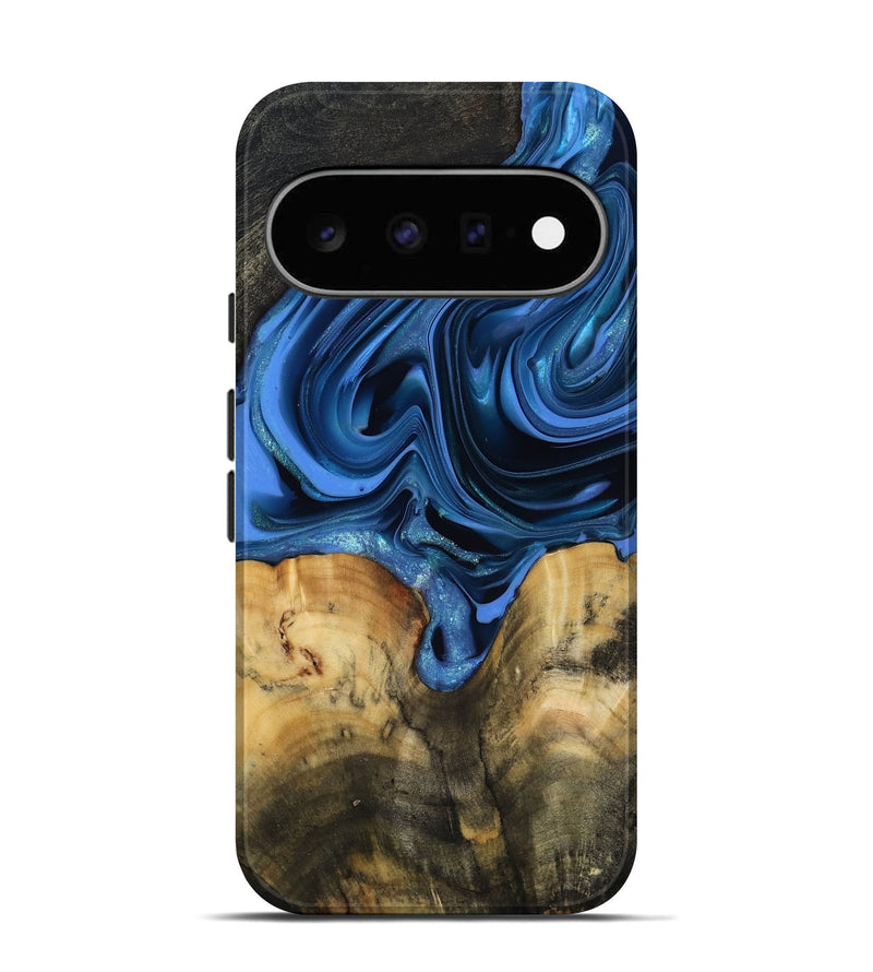 Pixel 11 Wood Live Edge Phone Case - Alexis (Blue, 817475)