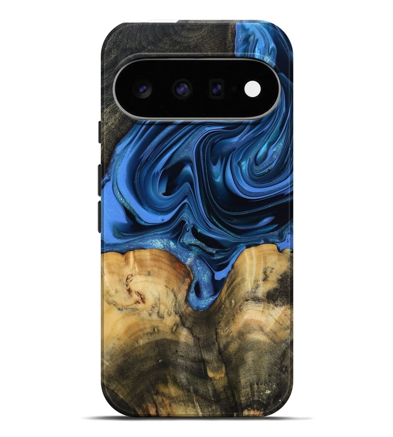 Pixel 11 Pro XL Wood Live Edge Phone Case - Alexis (Blue, 817475)