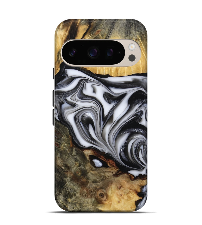 Pixel 10 Wood Live Edge Phone Case - Jamison (Black & White, 817480)