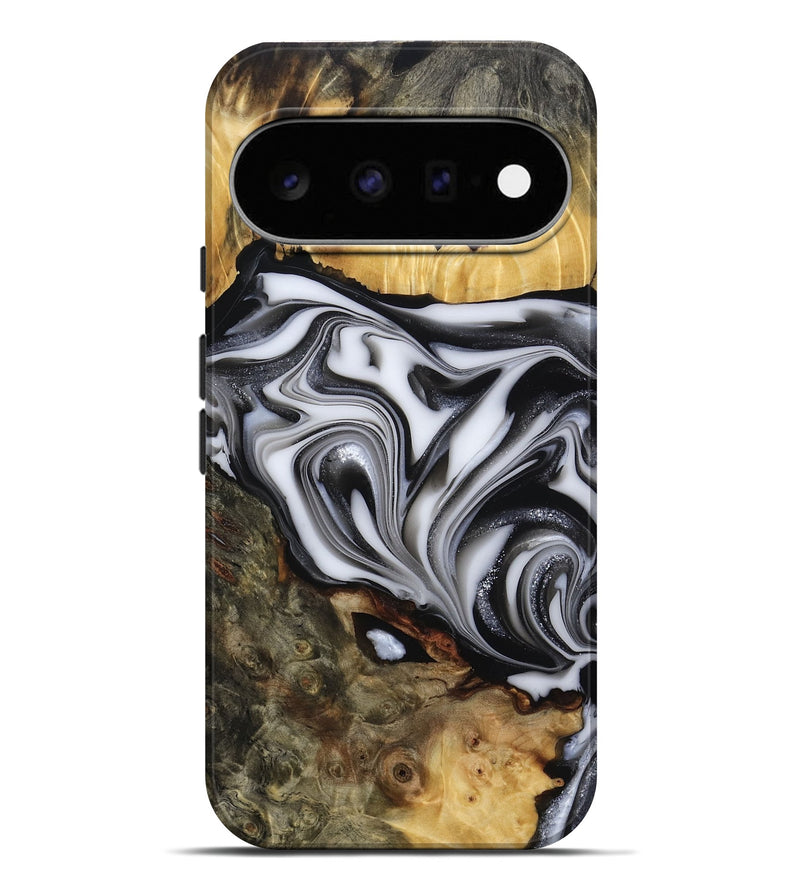 Pixel 11 Pro XL Wood Live Edge Phone Case - Jamison (Black & White, 817480)