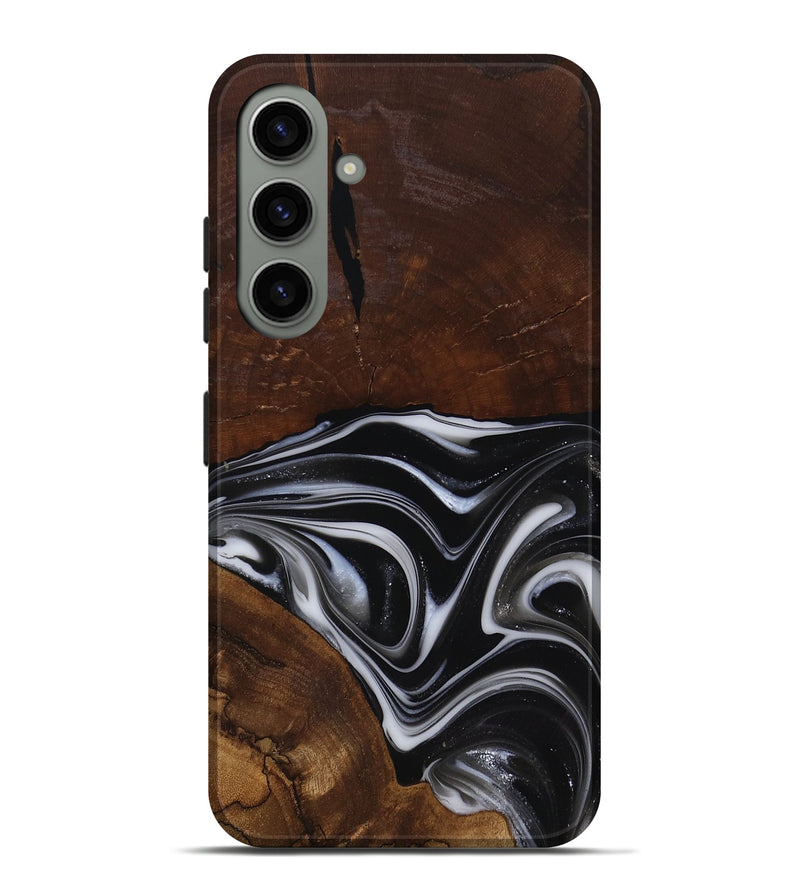 Galaxy S24 Plus Wood Live Edge Phone Case - Mose (Black & White, 817483)