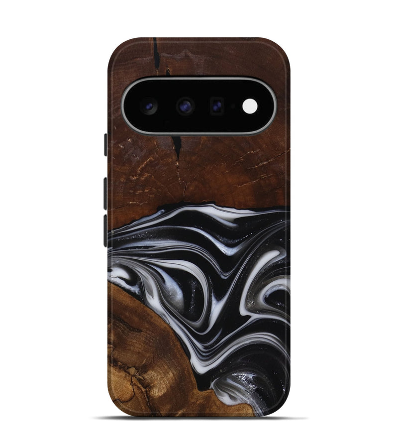 Pixel 11 Wood Live Edge Phone Case - Mose (Black & White, 817483)
