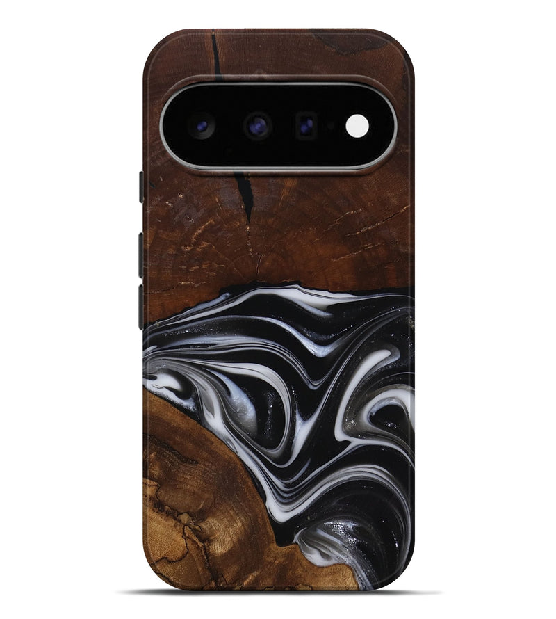 Pixel 11 Pro XL Wood Live Edge Phone Case - Mose (Black & White, 817483)