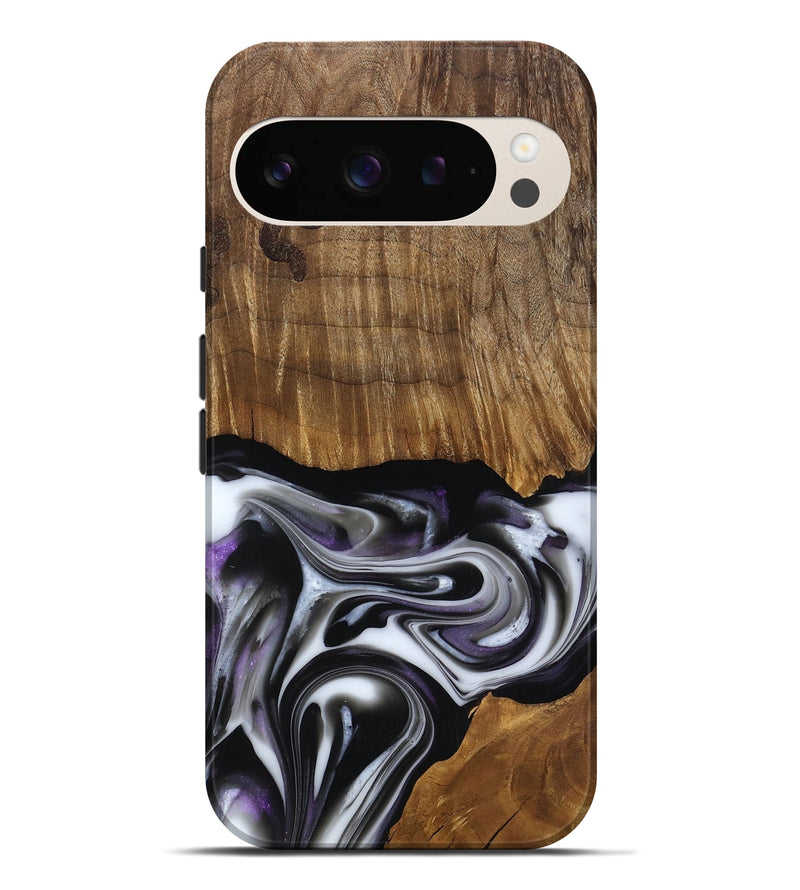 Pixel 9 Pro XL Wood Live Edge Phone Case - Kartier (Black & White, 817486)