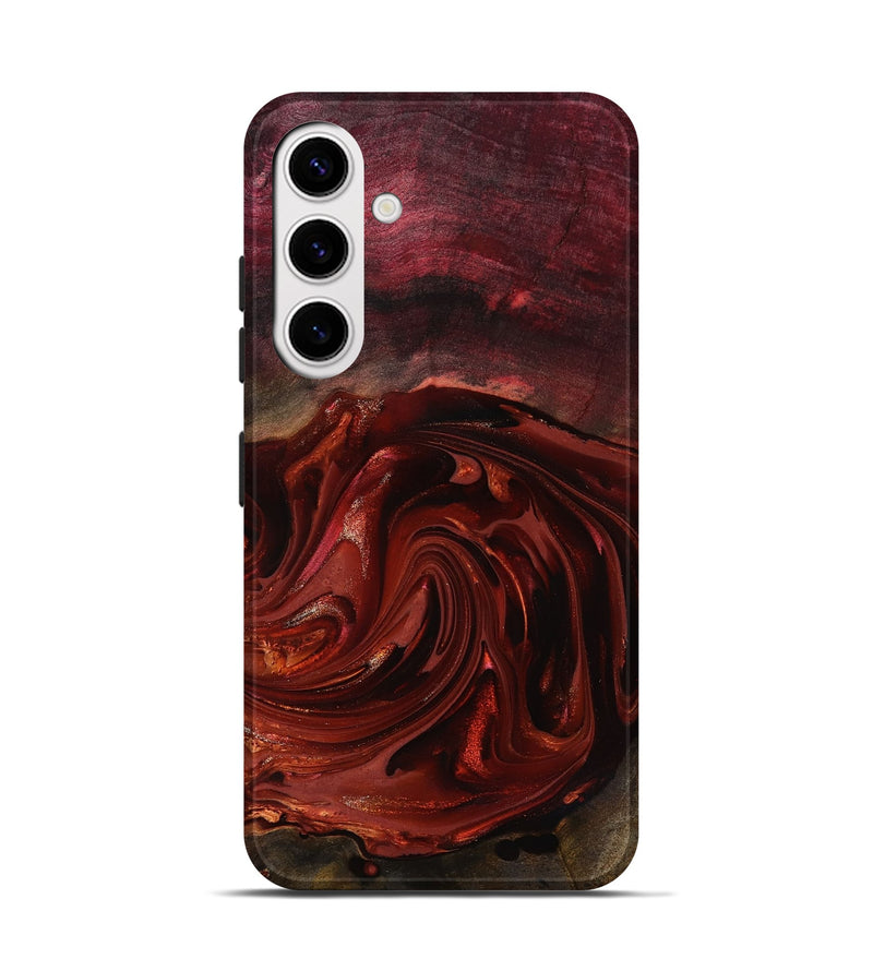 Galaxy S25 Wood Live Edge Phone Case - Aurelio (Red, 817488)