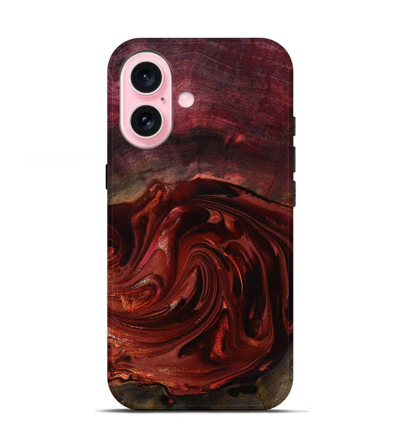 iPhone 17 Wood Live Edge Phone Case - Aurelio (Red, 817488)