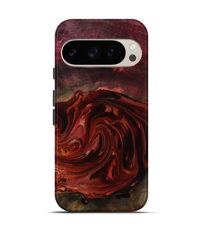 Pixel 10 Pro Wood Live Edge Phone Case - Aurelio (Red, 817488)