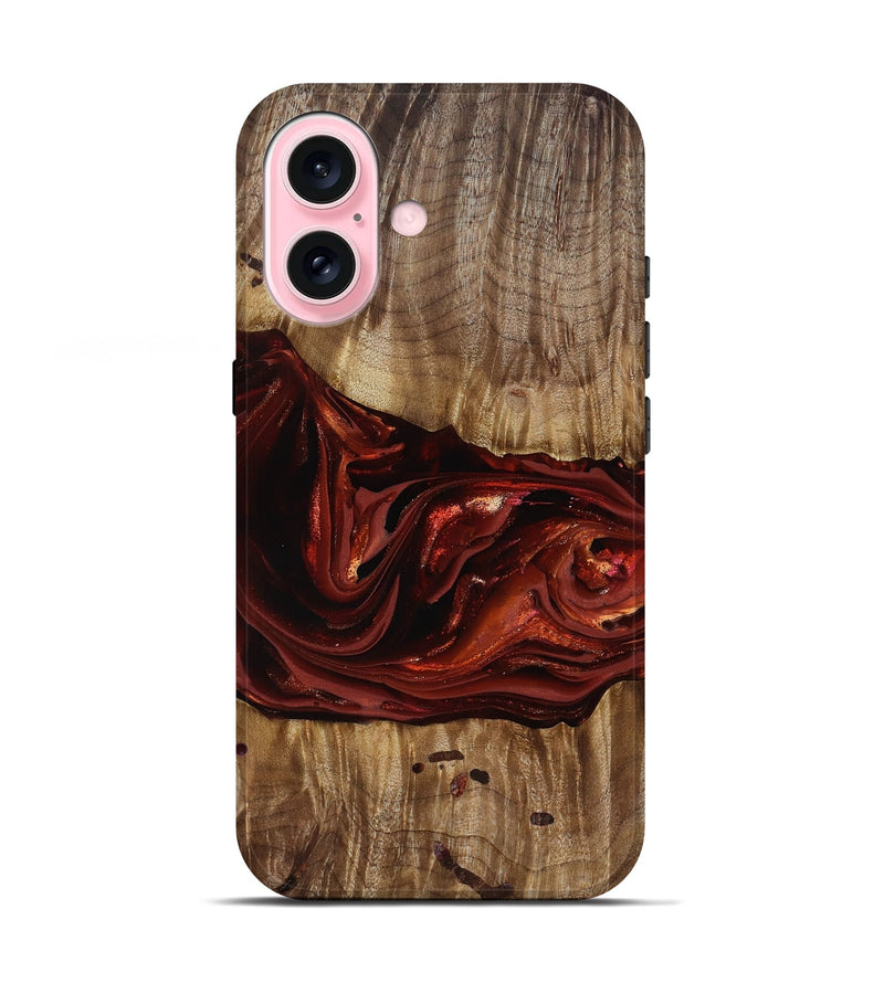 iPhone 17 Wood Live Edge Phone Case - Katrina (Red, 817489)
