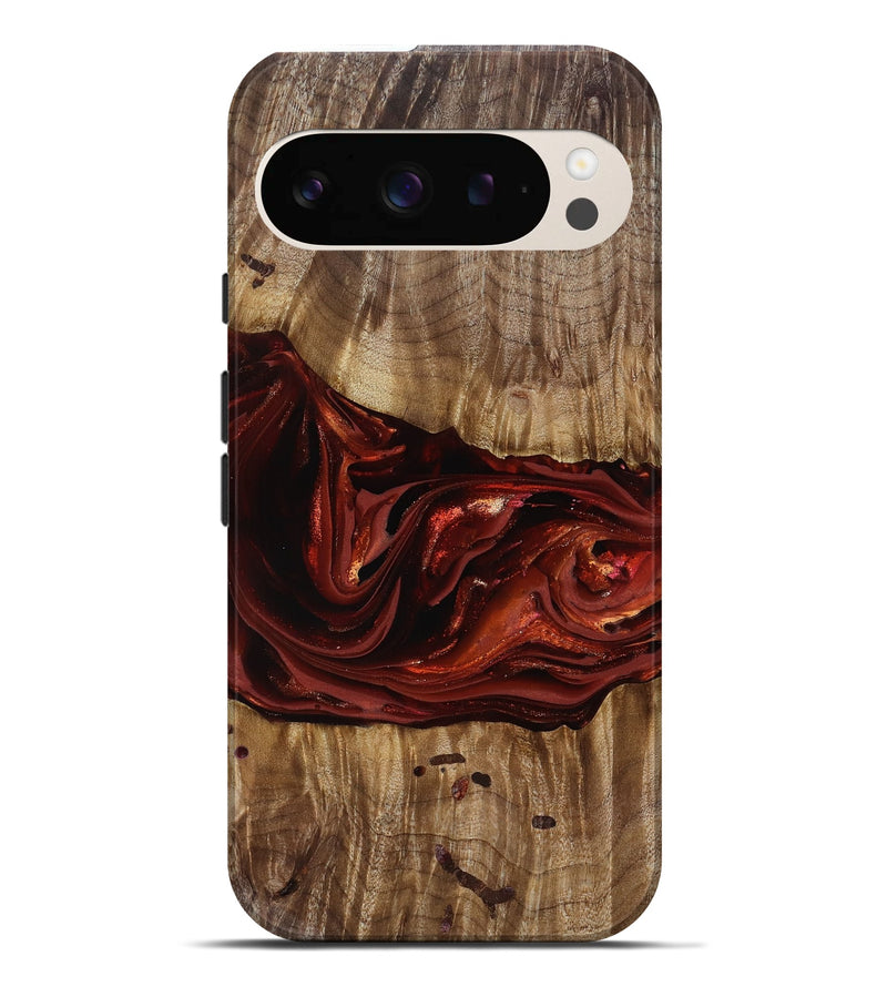 Pixel 9 Pro XL Wood Live Edge Phone Case - Katrina (Red, 817489)