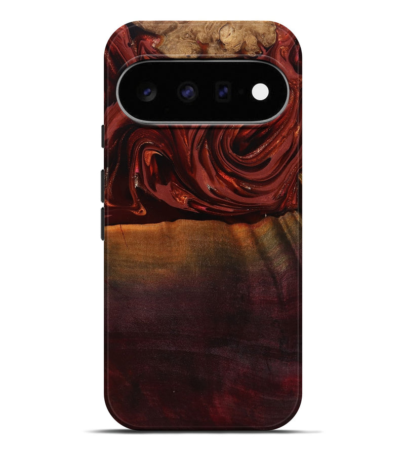 Pixel 11 Pro XL Wood Live Edge Phone Case - Lessie (Red, 817491)