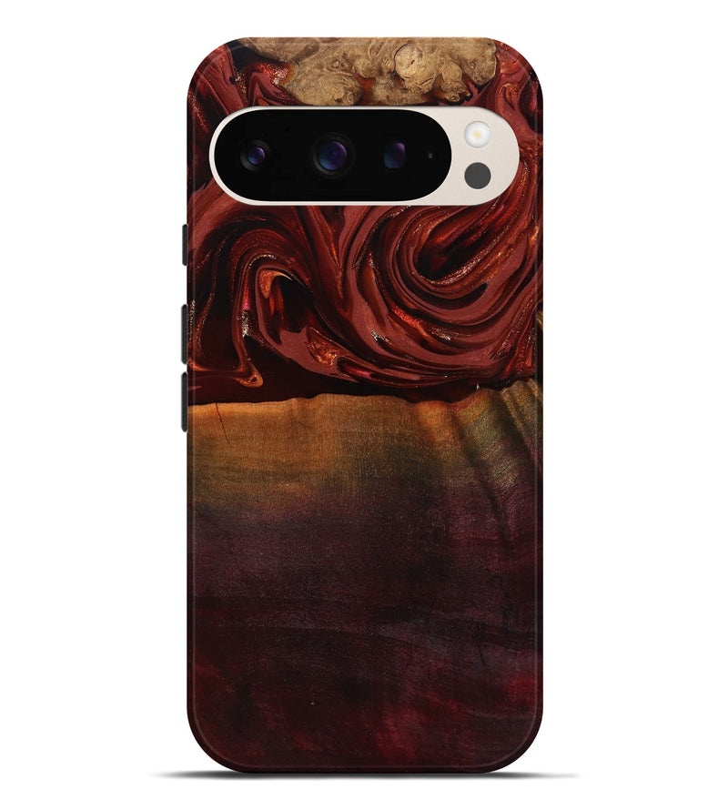 Pixel 9 Pro XL Wood Live Edge Phone Case - Lessie (Red, 817491)