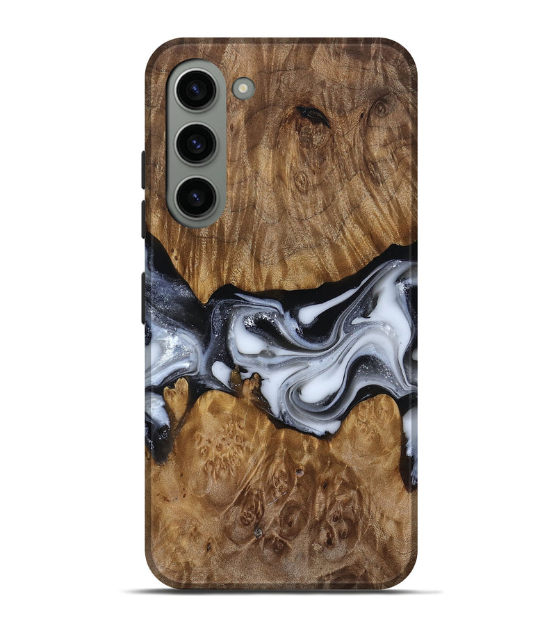 Galaxy S23 Plus Wood Live Edge Phone Case - Nash (Black & White, 817493)