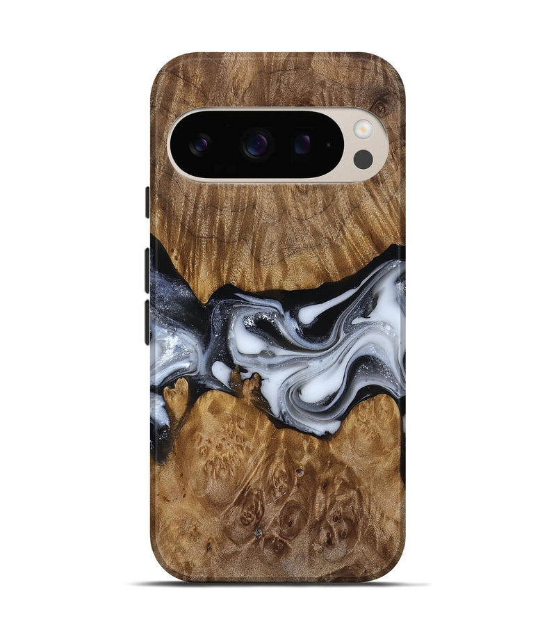 Pixel 10 Pro Wood Live Edge Phone Case - Nash (Black & White, 817493)