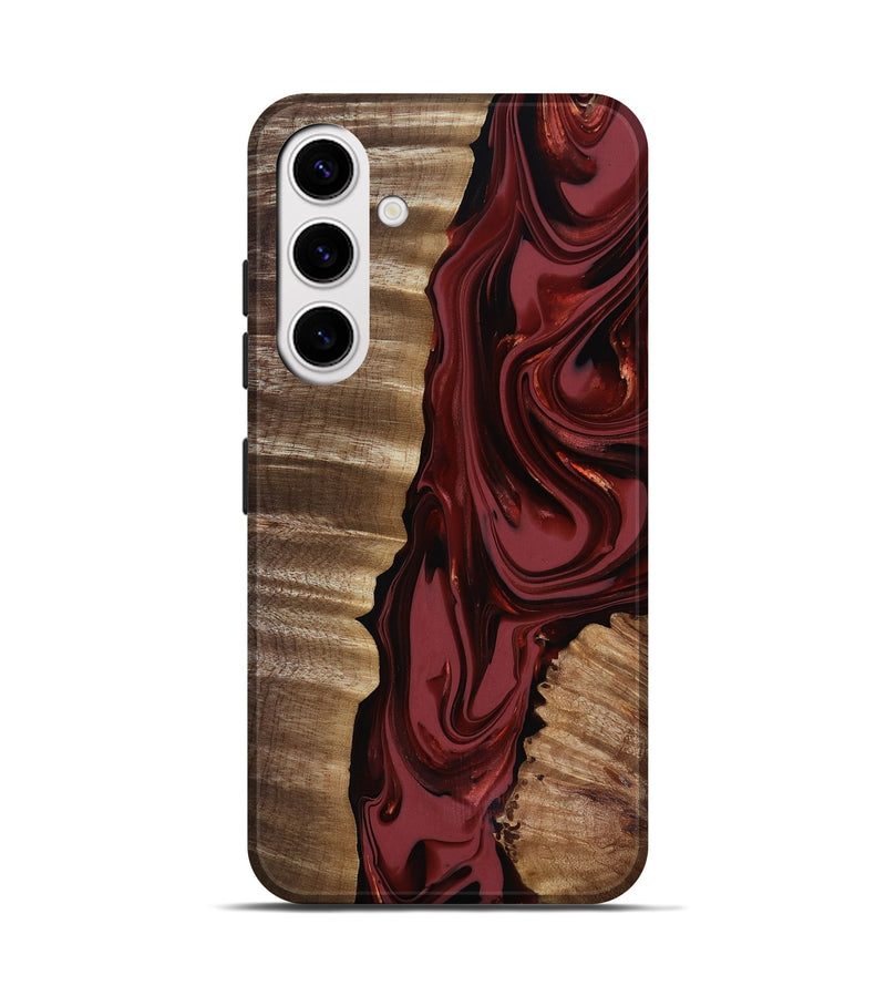 Galaxy S25 Wood Live Edge Phone Case - Macey (Red, 817494)