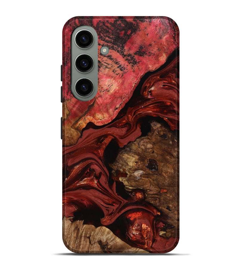 Galaxy S24 Plus Wood Live Edge Phone Case - Elnora (Red, 817496)
