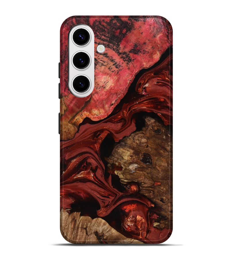 Galaxy S25 Plus Wood Live Edge Phone Case - Elnora (Red, 817496)