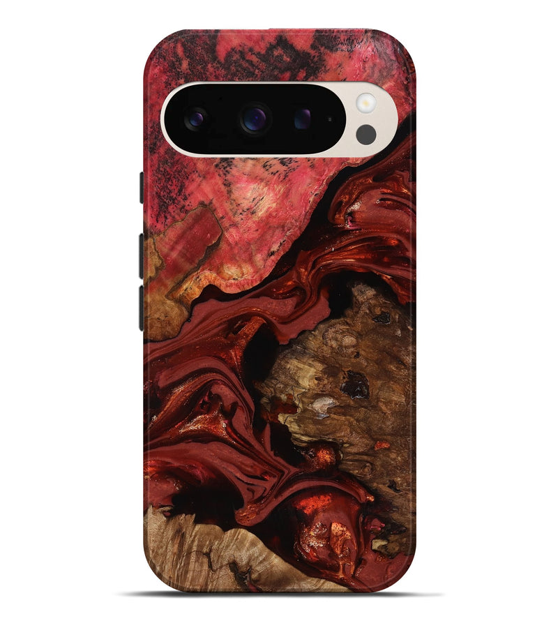 Pixel 9 Pro XL Wood Live Edge Phone Case - Elnora (Red, 817496)