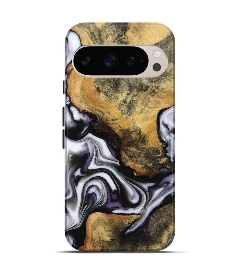 Pixel 9 Wood Live Edge Phone Case - Cristy (Black & White, 817497)