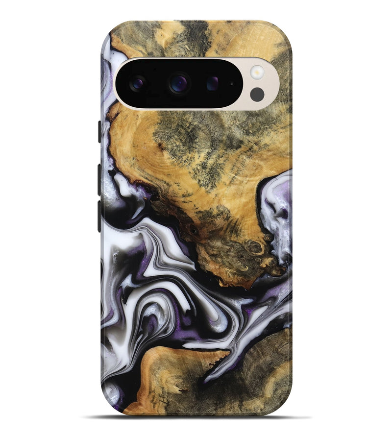 Pixel 9 Pro XL Wood Live Edge Phone Case - Cristy (Black & White, 817497)