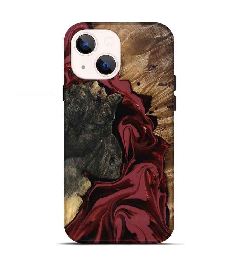 iPhone 13 Wood Live Edge Phone Case - Idris (Red, 817499)