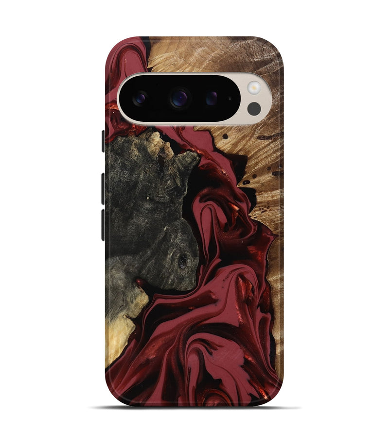 Pixel 9 Wood Live Edge Phone Case - Idris (Red, 817499)