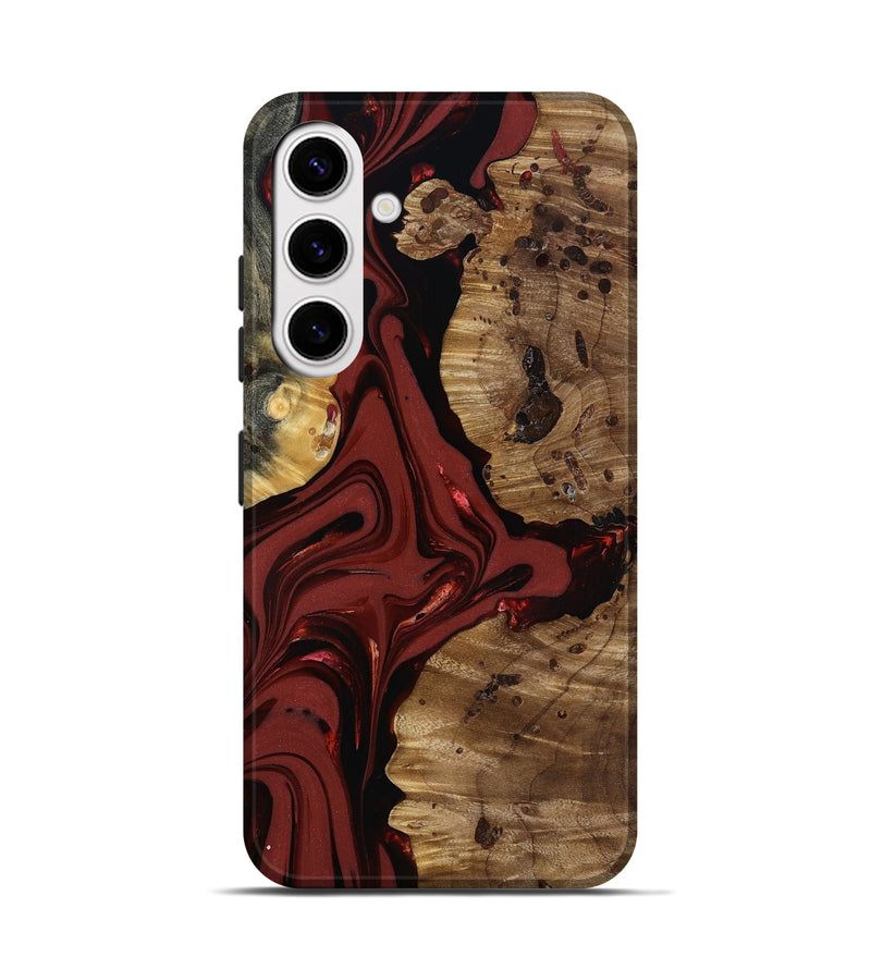 Galaxy S25 Wood Live Edge Phone Case - Anders (Red, 817500)