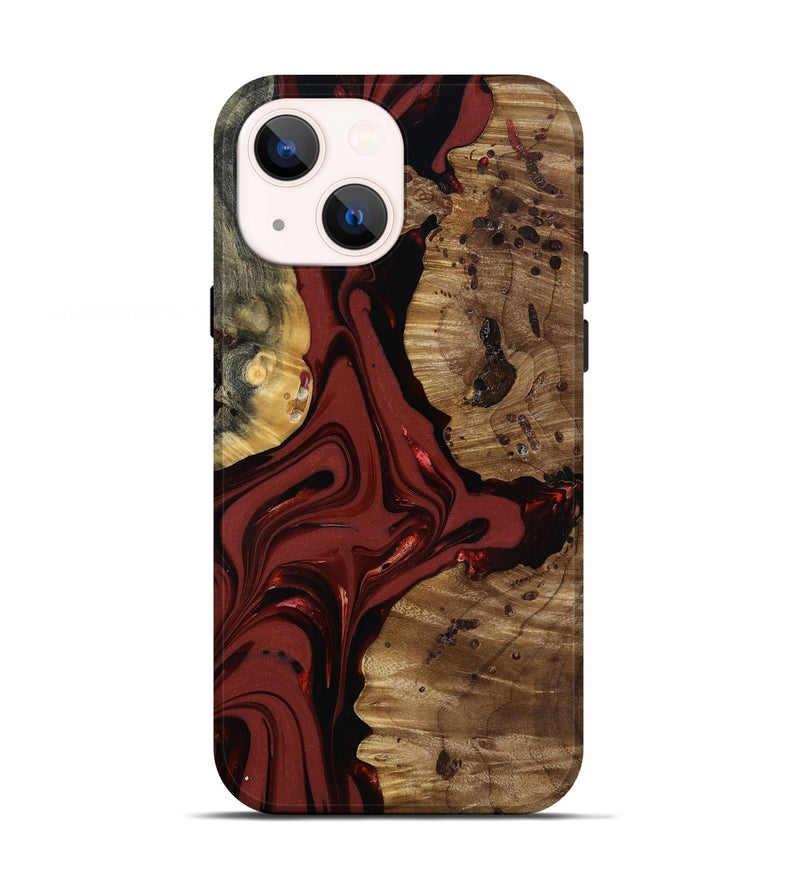 iPhone 13 Wood Live Edge Phone Case - Anders (Red, 817500)