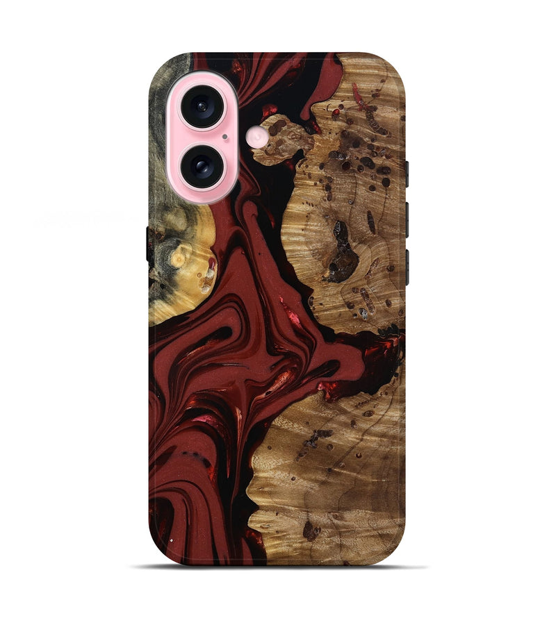 iPhone 17 Wood Live Edge Phone Case - Anders (Red, 817500)
