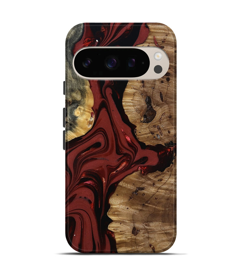 Pixel 10 Pro Wood Live Edge Phone Case - Anders (Red, 817500)