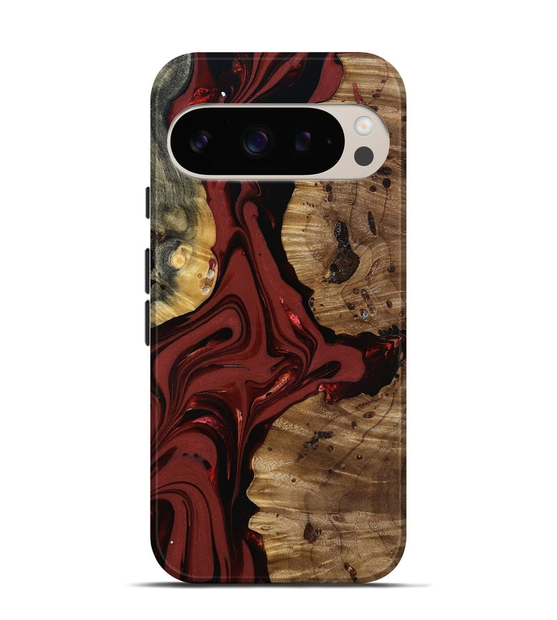 Pixel 9 Wood Live Edge Phone Case - Anders (Red, 817500)