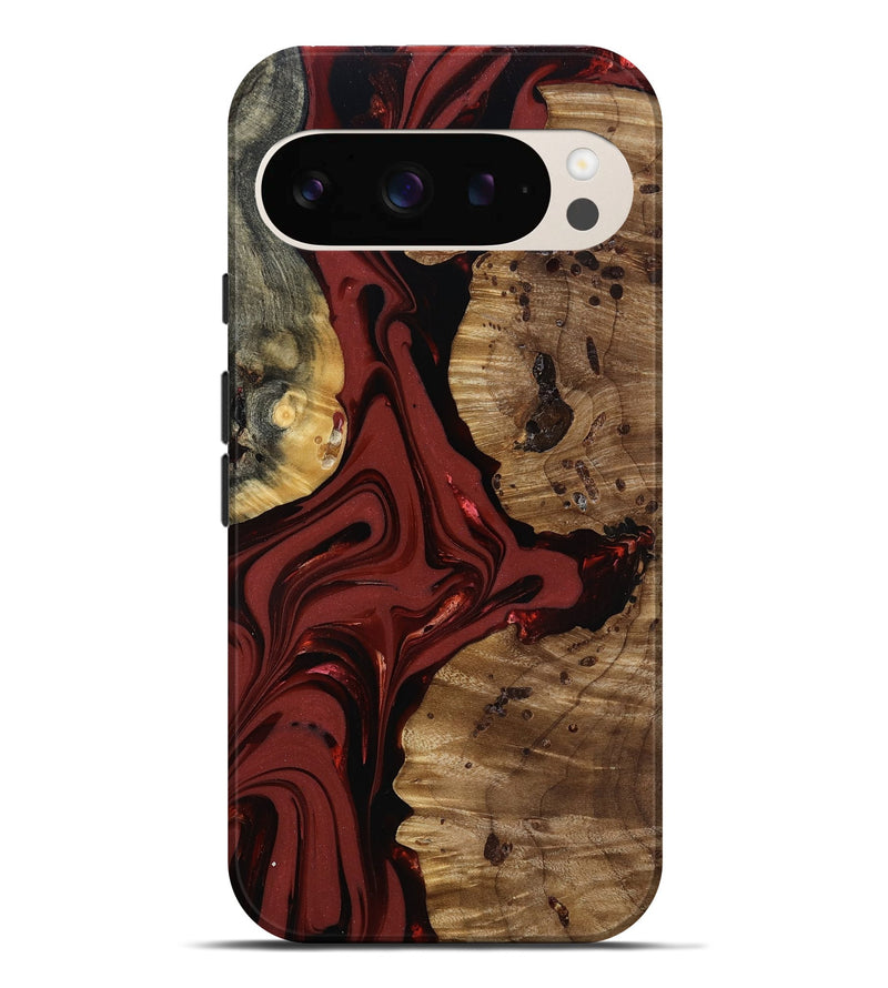 Pixel 9 Pro XL Wood Live Edge Phone Case - Anders (Red, 817500)